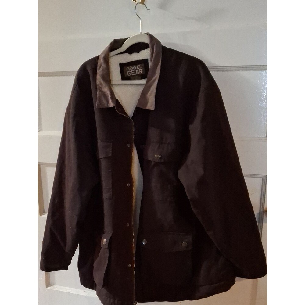Gravel Gear Men's Dark Brown Sherpa-Lined Field Jacket